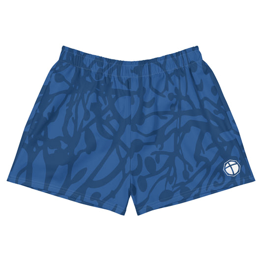 Women’s Blue Camo Athletic Shorts