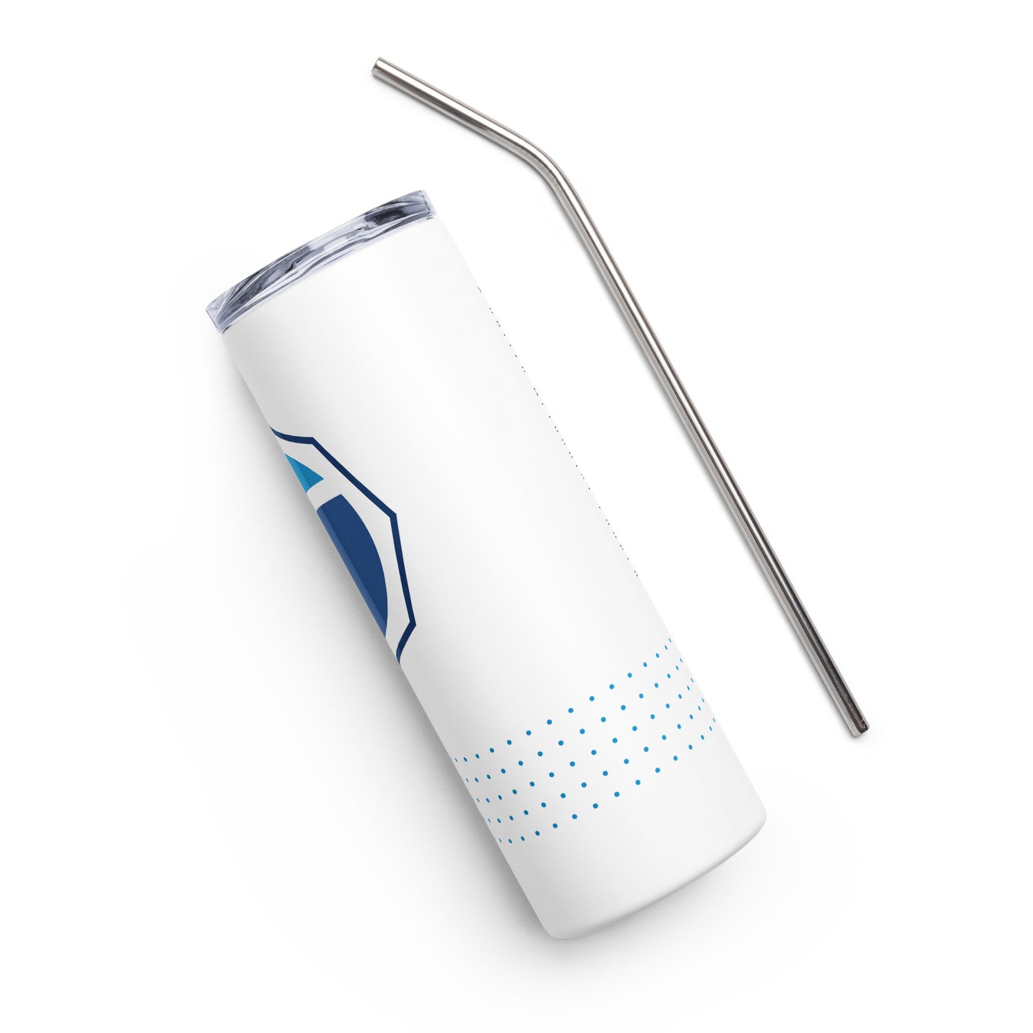 White Graphic Steel Tumbler