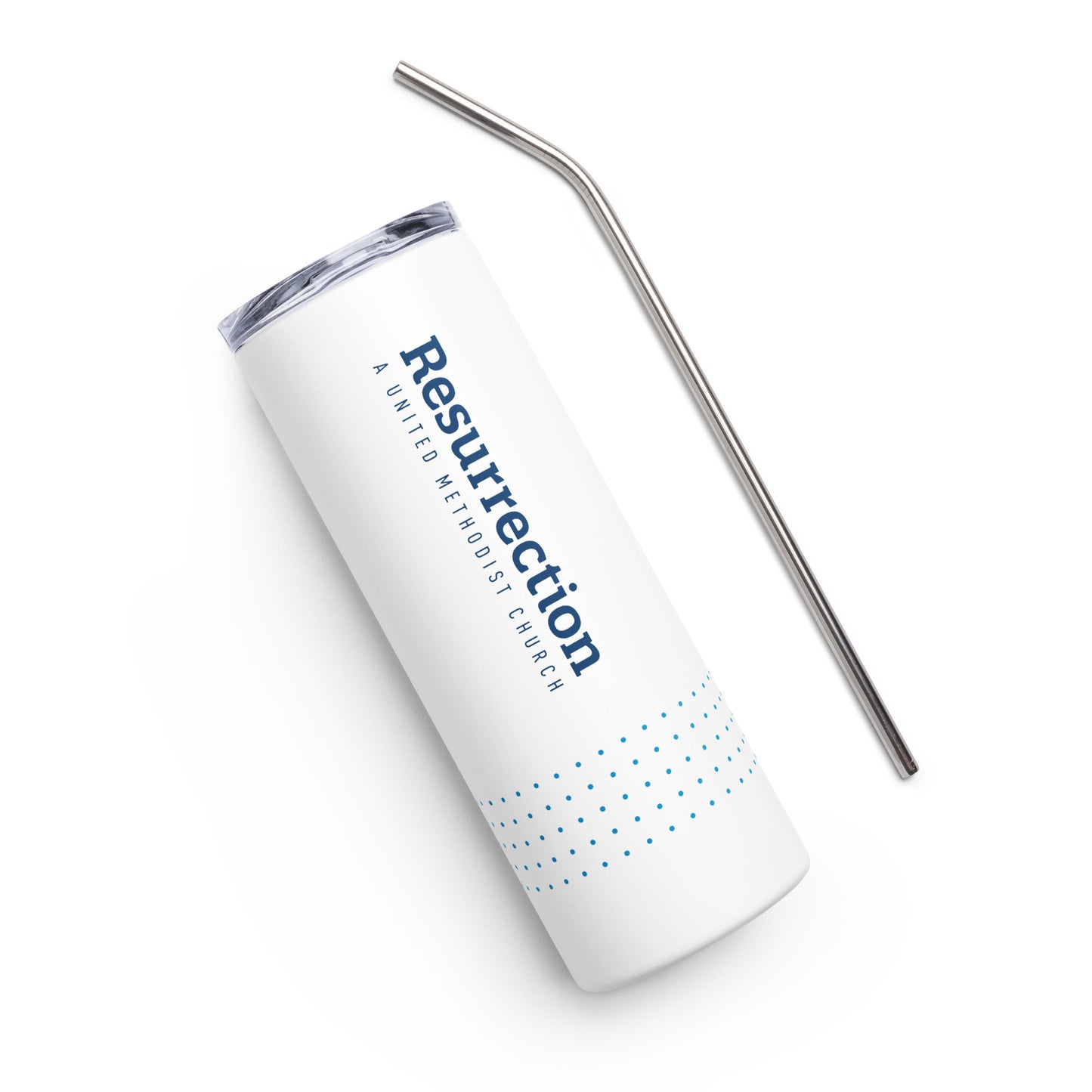 White Graphic Steel Tumbler