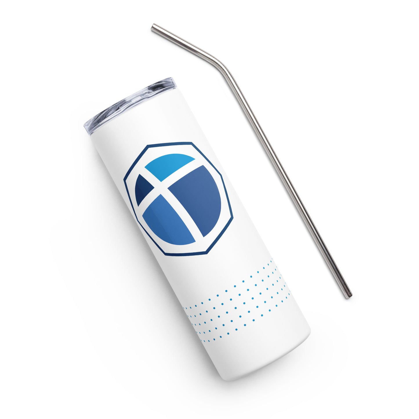 White Graphic Steel Tumbler