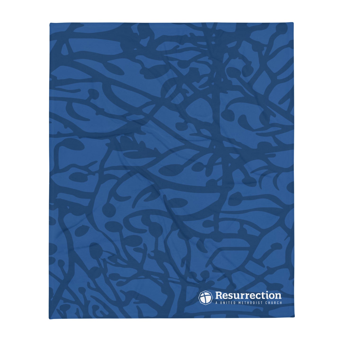 Blue Camo Graphic Throw Blanket
