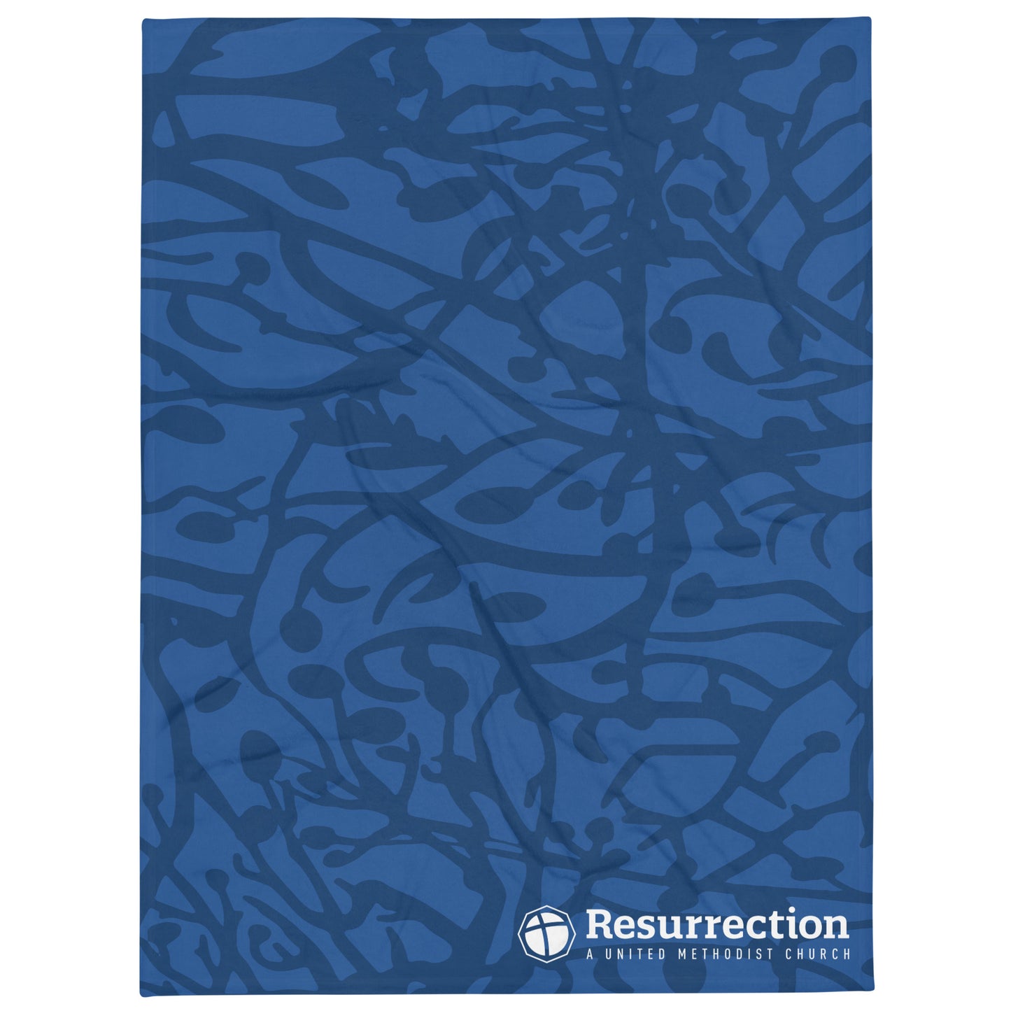Blue Camo Graphic Throw Blanket
