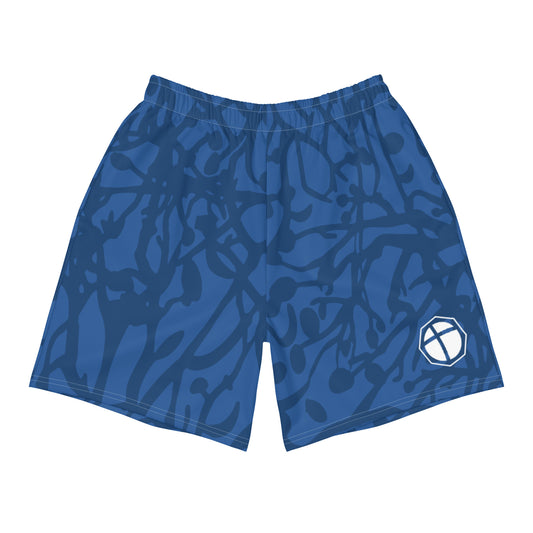 Men's Blue Camo Athletic Shorts