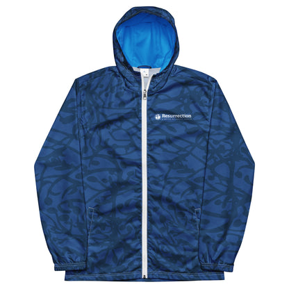 Blue Camo Graphic Windbreaker