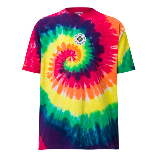 Embroidered Oversized Tie-Dye T-Shirt - Students