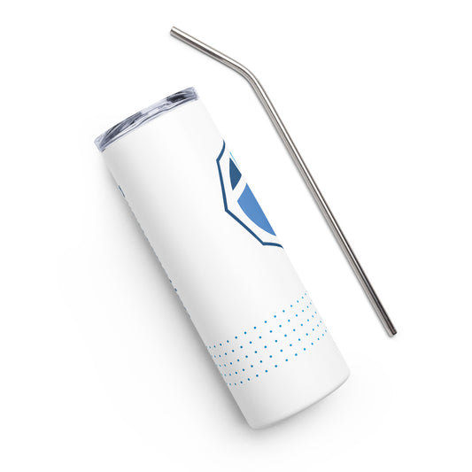 White Graphic Steel Tumbler